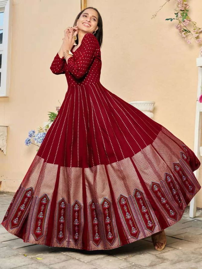 Kasturi 1 Heavy Designer Fancy Festive Wear Long Anarakli Kurti Collection